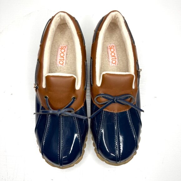 The Original Duck Boot Sporto Patty Low Top Rain Fleece Lined Loafers Womens 8.5 - Picture 6 of 8